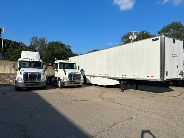 2022 ATRO 53' DRYVAN TRAILER - (2) 2018 & 2017  FREIGHTLINER CASCADIA DAYCAB TRACTORS -2017 INTL BOX TRUCK - 2006 VOLVO TRACTOR - INDUSTRIAL EQUIPMENT